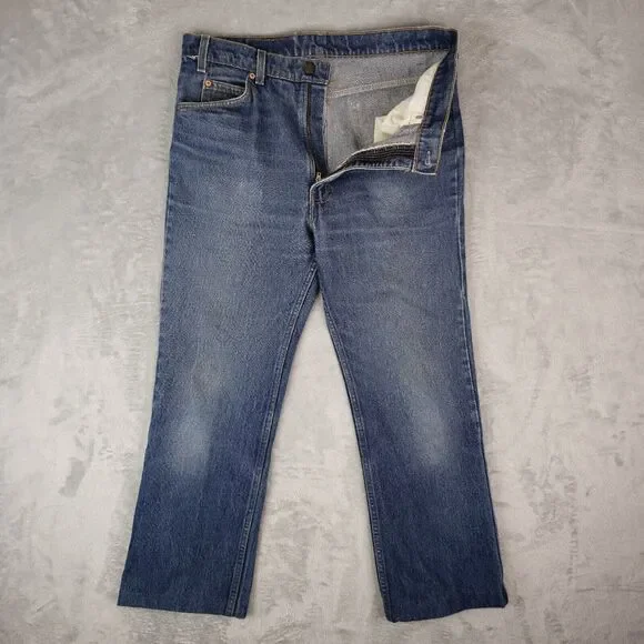 Vtg Levis Jeans Mens 36x34 517 Orange Tab Made in USA 90s Denim Hemmed 35x28